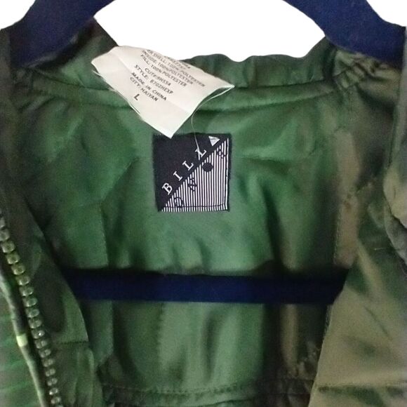 Billabong Youth Large Hooded Insulated Green Puffer Jacket Full Zip - Picture 8 of 10